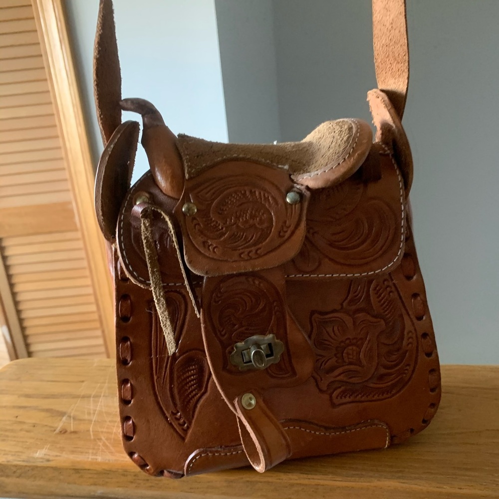 Leather Saddle Purse - Brand new